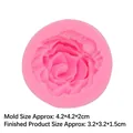Pink 3D rose flower silicone mold for handmade soap and fondant cake decoration - 2# Rose / Pink