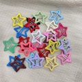Barrettes en métal colorées en forme d'étoile avec finitions laquées pour filles - Couleurs Mélangées