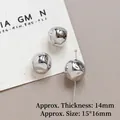 Dettaglio di perle metalliche argentate irregolari per gioielli fai-da-te, 15x16mm - 9# (15x16mm)