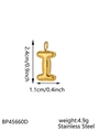 Detailed size specifications for 14K gold plated bubble initial I pendant necklace - Letter I Style (STAS-K263-47G-I) / Gold