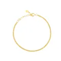 Elegant gold plated S925 silver tennis bracelet featuring vibrant yellow zircon stones - 925 Silver / 18K Gold [Yellow]