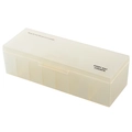 Translucent cream white card storage box with dividers and inspirational quotes - Transparent Yellow