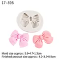 Silikonform mit 3D-Schleife und Stoffstruktur für DIY-Kuchen und Seifen - Schleife / Grau