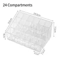 24-slot clear acrylic lipstick organizer with 14.5cm length for vanity storage - Small 24 Grids