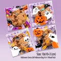 Halloween self-adhesive candy bags with ghost and pumpkin patterns 10x10cm size - Style C Halloween 4-in-1 Mix