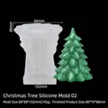 Christmas tree silicone mold for candles and soaps with precise size specifications - Fat Christmas Tree / Milky White