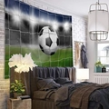 Dettaglio di un arazzo da parete con calcio e rete da porta per camera da letto - 150x130cm / Calcio In Rete