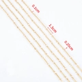 Catena a barre in acciaio dorato con maglie da 1,3 cm e spessore 0,1 cm per gioielli - 1 Metro/Confezione / Oro-13mm