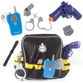7-piece police role play set with utility bag, toy gun, radio and handcuffs - KN512 Police Backpack Set
