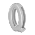 Polierte silberne Legierung Buchstabe Q Charm Perle für 10mm DIY Schmuck Armbänder - Buchstabe Q