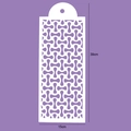 Detailed pattern template for cake decoration showing 39cm by 15cm dimensions - Abstract Geometric / White
