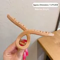 Large cream acrylic shark hair claw clip for high ponytail styling and elegant updos - 11.0x5.0cm / 12# Light Coffee Acrylic Large