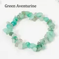 Handmade green aventurine tumbled stone bracelet with irregular natural crystal beads - Green Aventurine