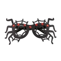 Glittery black spider decorative glasses with red rhinestones for Halloween party cosplay - Spider / One Size