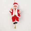 Electric climbing Santa Claus on golden bead chain for creative Christmas decor - Black Feet Climbing Beads