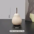 Figurine de poire moderne en céramique jaune clair, hauteur 11cm, décor d'intérieur - Poire / S / Light jaune