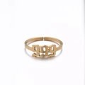 Adjustable gold stainless steel ring featuring a gothic 999 angel number design - 999 Gold
