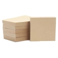 Set de seis blocs de notas adhesivas de papel kraft marrón, cuadrados y rectangulares - Papel Kraft (300 Hojas)