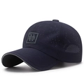 Berretto da baseball in mesh blu scuro traspirante con logo riflettente per sport e outdoor - Traforato Blu Notte