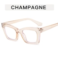 Modieuze champagne vierkante bril van transparante hars voor een vintage uitstraling - Transparant Champagne