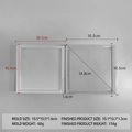 Square silicone coaster mold for resin casting with precise interior dimensions - Square J-264