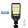 Solar outdoor wall lamp 616B-72COB with PIR sensor and remote control on white background - 616B 72COB (With Remote)