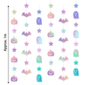 Ghirlanda iridescente Halloween da 1m con pipistrelli, zucche, stelle e fantasmi - Set di Decorazioni Appese Iridescenti (J-0369-3)