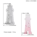 Detailed lighthouse silicone mold with measurements for DIY plaster and resin ornaments - Medium Lighthouse Silicone Mold