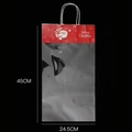 Sacchetto regalo di Natale trasparente con motivi di Babbo Natale e bordo rosso - Babbo Natale-Rosso (Medio)