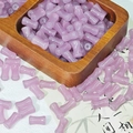 Translucent purple bamboo-shaped glass tube beads for DIY jewelry and bracelet making - Light Purple (J17#)