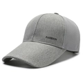 Berretto da baseball grigio da uomo con visiera lunga e rete traspirante esterna - Grigio chiaro