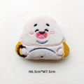 Spilla cartoon in peluche ricamata con dimensioni dettagliate H 6,5 cm * L 7,5 cm - Stile Fai-da-te (Apertura posteriore) / Buddha che Ride