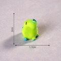 Glow in the dark green Capybara resin mini figurine 2cm miniature decor accessory - Solid Green-Looking Up