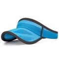 Visiera parasole regolabile in rete blu con bordo nero per corsa e sport all'aperto - Regolabile / Blu Lago
