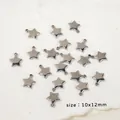Ciondolo a stella in acciaio inossidabile argento 10x12mm lucido a specchio per gioielli - Ciondolo a Stella