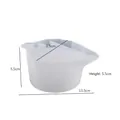 White silicone 5-slot split cup for resin art mixing with precise pouring spout - 6 Grids