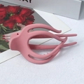 Pince à cheveux évidée en rose mat élégante sur un fond de magazine de mode - Rose Mat