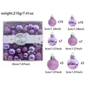 Purple Christmas ball set in 44 pieces with matte and glitter finishes across 3 sizes - 44pcs Gift Box (3/4/5cm) / Purple