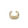 Minimalist gold stainless steel open ring with a polished finish and S.STEEL engraving - Smooth Rounded / R00719G