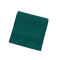 Dark green microfiber jewelry pouch with square flap design and reinforced strap - 8*8cm / Dark Green