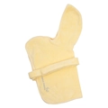 Absorbent yellow soft pet bathrobe for dogs featuring sweet dreams embroidery detail - L / Yellow