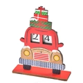 DIY Adventskalender aus Holz in Form eines roten Autos mit Nummernwürfeln 24 - Rotes Auto Stil