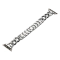 Silver stainless steel denim chain bracelet strap for Apple Watch and iWatch series - 20mm / Silver