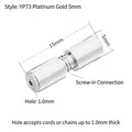 Silver 1.0mm hole screw clasp for pearl necklaces and DIY jewelry making accessories - YP73-5mm / White Gold