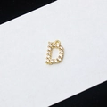 Gold plated copper micro-set zircon pendant featuring alphabet letter D for jewelry making - Letter D