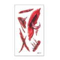 Halloween temporary tattoo sticker BW-17 with realistic bloody scars and stitches - 60*105mm / Large Area Tear and Sutured Wound Style(BW-17)