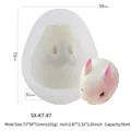 SX-KT-87 Easter rabbit silicone mold with white finish for DIY cake and dessert - Single Rabbit Mold KT-87