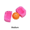 Stampo in silicone a zucca 3D rosa con modello di torta mousse di zucca arancione - Medio-Rosa