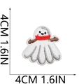 Mini ghost embroidery patch with red scarf, 4x4cm size guide for DIY football badge - Ghost Style (13)