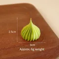 Miniature green spiral faux cream icing dollhouse accessory with 3cm base width - Pagoda Candy-Matcha/Yellow Green Mix